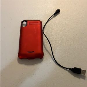 Red IPhone X Charging Case